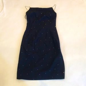 Escada business formal navy bedazzled dress size 34 - US 2.